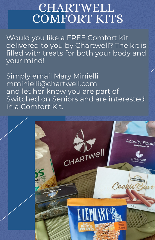 Image of Comfort Kit food and puzzle book items from Chartwell